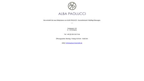 Alba Paolucci Kosmetik Fu&szlig;pflege Massagen
