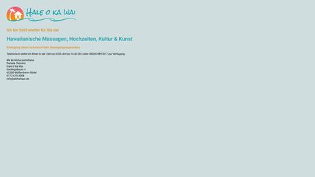 Hale O Ka Wai Hawaiianische Massagen, Hochzeiten, Kultur & Kunst Daniela Clement