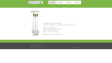 Kosmetik-Gr&uuml;ner Salon