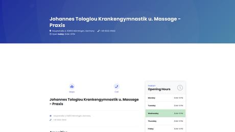 Krankengymnastik- und Massagepraxis Tologlou Joannis