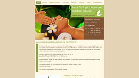Praxis f&uuml;r Physiotherapie und Podologie Schoppe