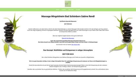 Rendl Sabine Wohlf&uuml;hl-Massagen. Indianische Fussreflexzonen Massage, Gesichts,- R&uuml;cken- und Ayurveda