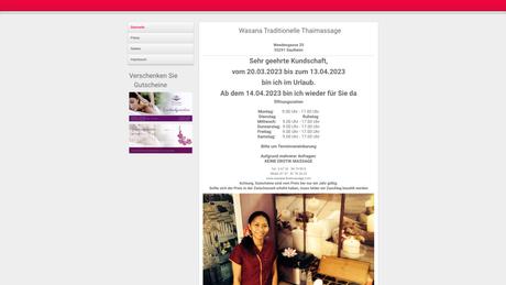 Wasanas traditionelle Thaimassage Thail&auml;ndisches Massagestudio