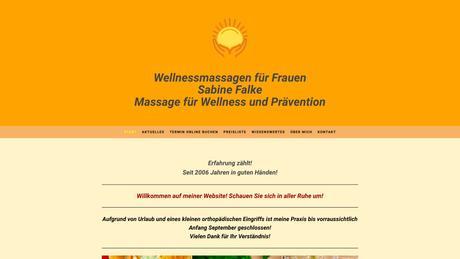 Wellnessmassagen f&uuml;r Frauen Sabine Falke